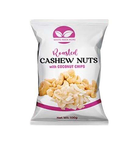 White Rock Agro Roasted Cashew Nuts With Coconut Chips 100 g