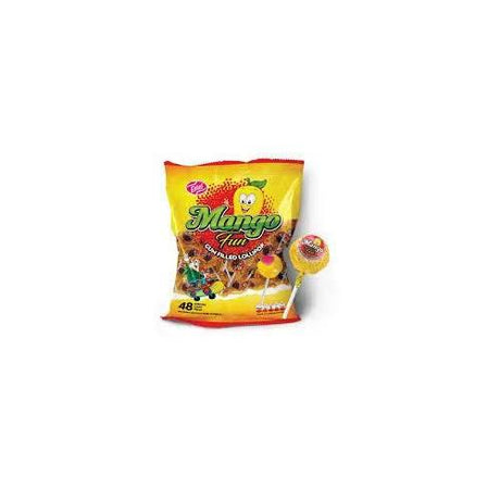 Excel Mango Fun Gum Filled Lollipop 768 g x48