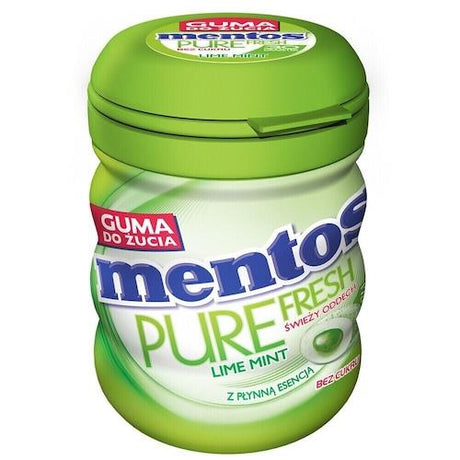 Mentos Chewing Gum Pure Fresh Lime Mint Bottle 60 g