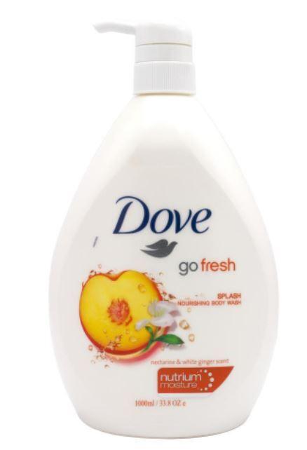 Dove Go Fresh Nourishing Body Wash Nectarine & White Ginger Scent Splash 1000 ml