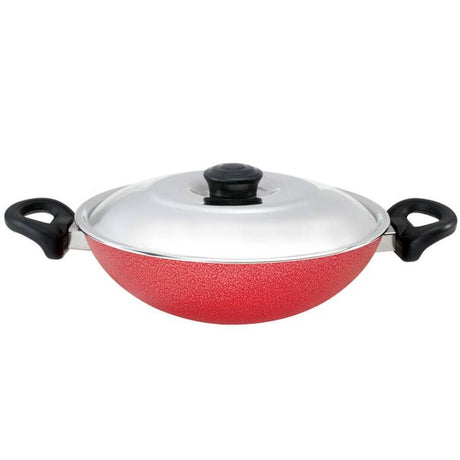 Nirlep Sakhi Kadhai Non-Stick Cookware With Lid 24 cm