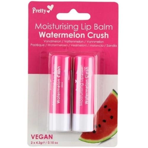 Pretty Moisturising Lip Balm Vegan Watermelon Crush 4.3 g x2