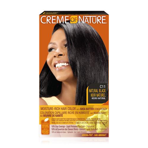 Creme Of Nature Natural Black Moisture-Rich Color With Shea Butter Conditioner Hair Kit