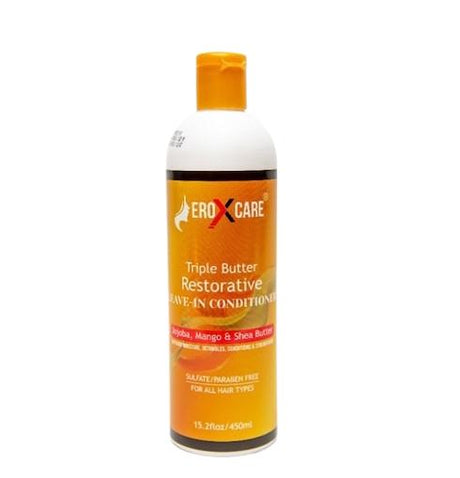 Eroxcare Triple Butter Restorative Leave-In Conditioner Jojoba, Mango & Shea Butter 450 ml