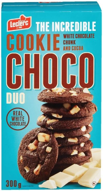 Leclerc The Incredible Duo Choco Cookie White Chocolate Chunk & Cocoa 300 g