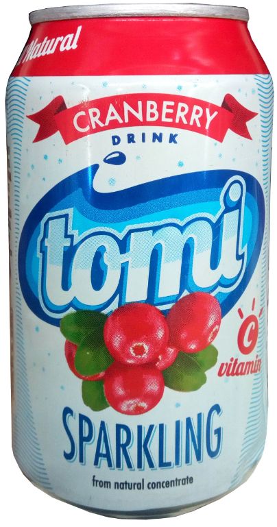 Tomi Cranberry Sparkling Drink Can 33 cl