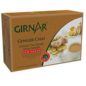 Girnar Ginger Chai Instant Tea Pre-Mix With Ginger Low-Sugar 80 g x10