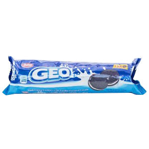 Dukes Geo Dark Cocoa Cookies With Vanilla Flavour Cream 120 g