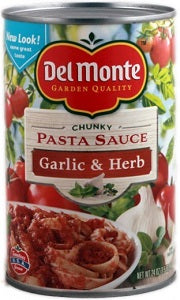 Del Monte Pasta Sauce Chunky Garlic & Herb 680 g