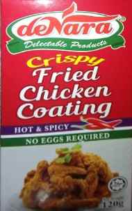 DeNara Fried Chicken Coating No Egg Required Hot & Spicy 120 g