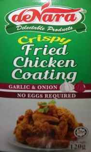 DeNara Fried Chicken Coating No Egg Required Garlic & Onion 120 g