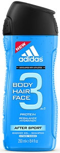 Adidas Shower Gel 3 in 1 After Sport With Protein Hydrating 250 ml Supermart.ng