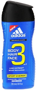 Adidas Shower Gel 3 in 1 Sport Energy Recharging With Lime Extract 250 ml Supermart.ng