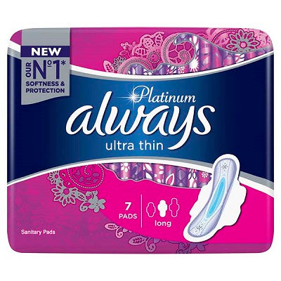 Always Ultra Platinum Sanitary Pads Long x7 Supermart.ng