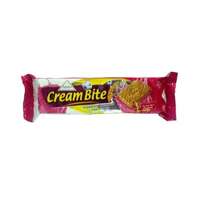 Amulya Big Cream Bite Cream Biscuits Strawberry 176 g Supermart.ng