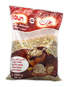 Aoun Green Lentils 1 kg Supermart.ng