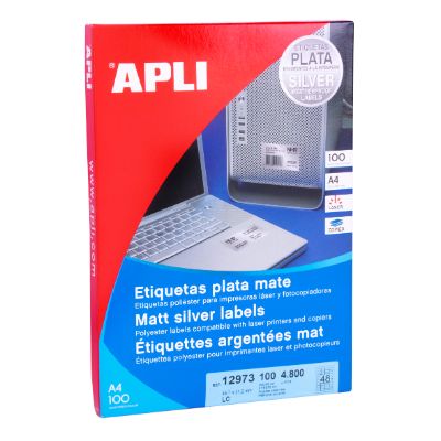 Apli Adhesive Label 45.7 x 21.2 10 Sheets - Silver Supermart.ng