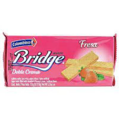 Colombina Bridge Double Cream Strawberry Wafer 151 g