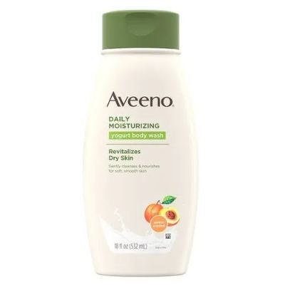 Aveeno Body Wash Daily Moisturising Apricot Scented Yoghurt 532 ml