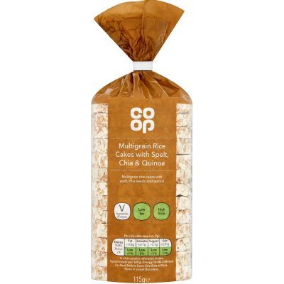 Co Op Multi-Grain Rice Cakes With Spelt Oats & Quinoa 115 g