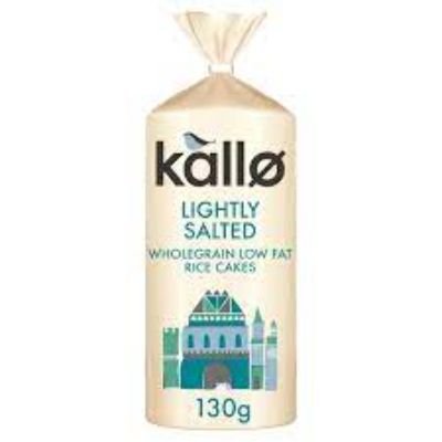 Kallo Lightly Salted Wholegrain Low Fat Rice Cakes 130 g