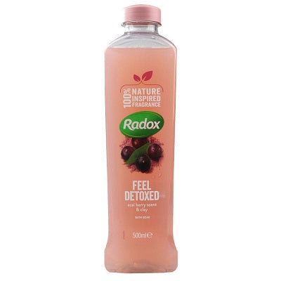 Radox Bath Soak Feel Detoxed Bath Soak With Acai Berry Scent & Clay 500 ml