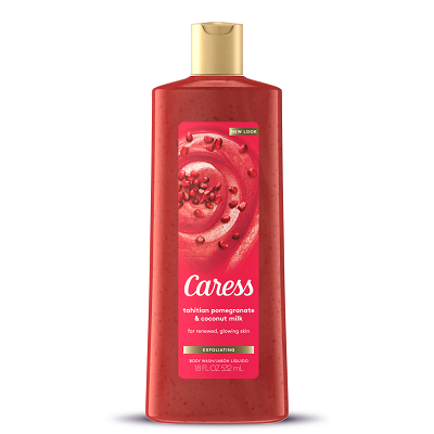 Caress Body Wash Exfoliating Tahitian Pomegranate & Coconut Milk 532 ml