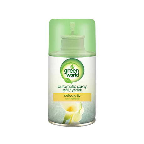 Green World Air Freshener Automatic Spray Refill Delicate Lily 250 ml