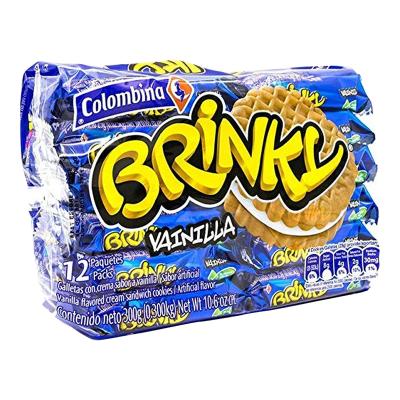 Colombina Brinky Vanilla Sandwich Cookies 300 g x12