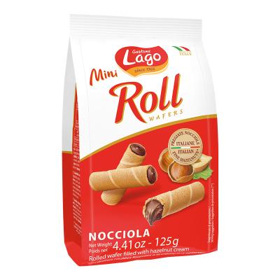 Lago Nocciola Hazelnut Cream Mini Roll Wafers 125 g