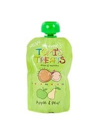 Tomi's Treats Organic Apple & Pear 6 Months+ 100 g x2