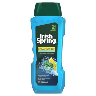 Irish Spring Body Wash Ultimate Wake Up Tea Tree Oil & Iced Lemon 532 ml