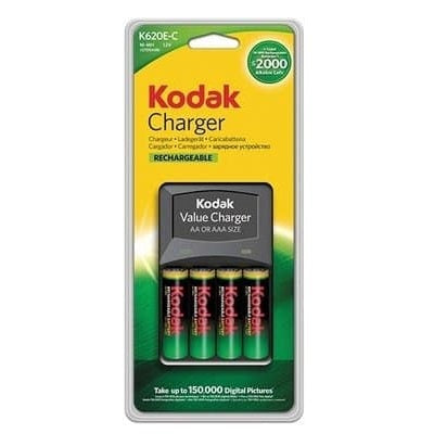 Kodak NI-Mh Battey Charger AA & AAA Size + 4 Rechargeable Batteries