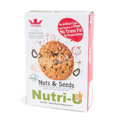 Tatawa Nutri-U Whole Grain Oat Cookies Nuts & Seeds 160 g